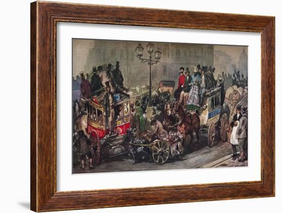 'Traffic Trouble in 50', 19th century-Eugene Louis Lami-Framed Giclee Print