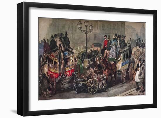 'Traffic Trouble in 50', 19th century-Eugene Louis Lami-Framed Giclee Print