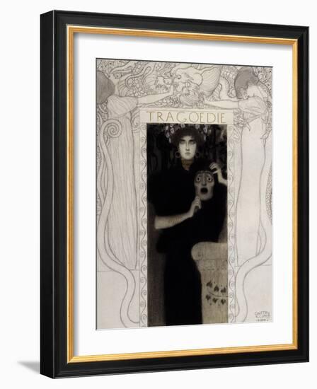 Tragedy, 1897-Gustav Klimt-Framed Giclee Print