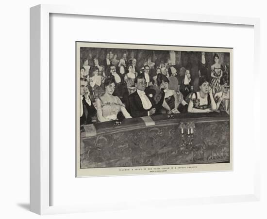 Tragedy, a Study of the Dress Circle in a London Theatre-Arthur Paine Garratt-Framed Giclee Print