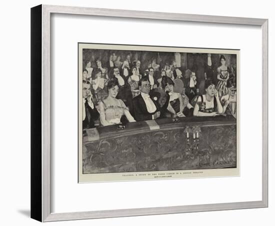 Tragedy, a Study of the Dress Circle in a London Theatre-Arthur Paine Garratt-Framed Giclee Print