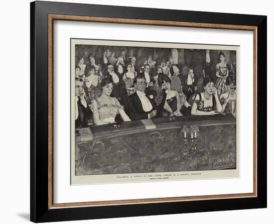 Tragedy, a Study of the Dress Circle in a London Theatre-Arthur Paine Garratt-Framed Giclee Print