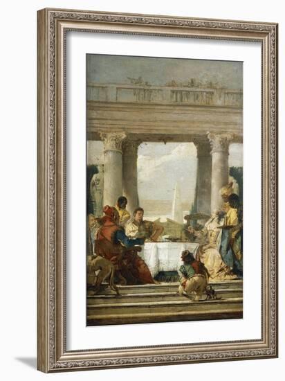 Tragedy of Antony and Cleopatra, Banquet, 1746-Giovanni Battista Tiepolo-Framed Giclee Print