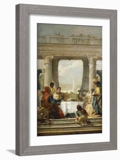 Tragedy of Antony and Cleopatra, Banquet, 1746-Giovanni Battista Tiepolo-Framed Giclee Print