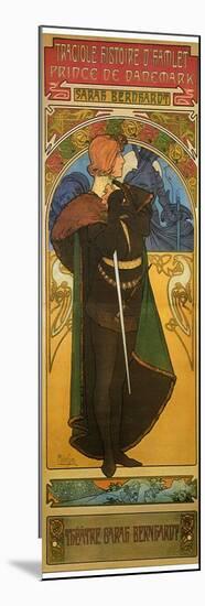 Tragedy Of Hamlet With Sarah Bernhardt-Alphonse Mucha-Mounted Art Print