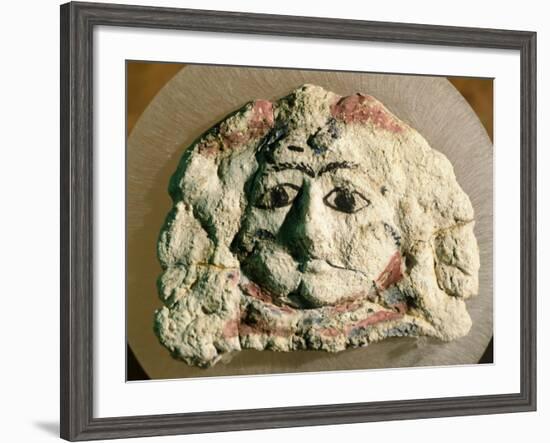 Tragic Mask Forming Part of Decoration of Sarcophagus from Kherson, Ukraine-null-Framed Giclee Print