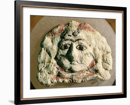 Tragic Mask Forming Part of Decoration of Sarcophagus from Kherson, Ukraine-null-Framed Giclee Print