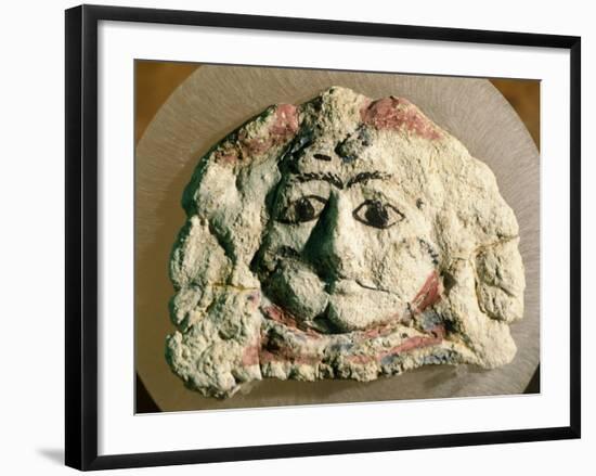 Tragic Mask Forming Part of Decoration of Sarcophagus from Kherson, Ukraine-null-Framed Giclee Print