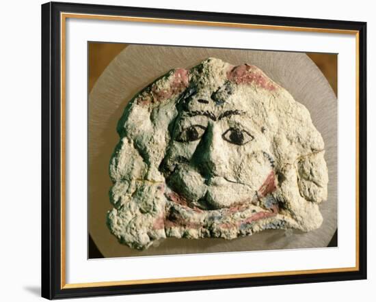 Tragic Mask Forming Part of Decoration of Sarcophagus from Kherson, Ukraine-null-Framed Giclee Print
