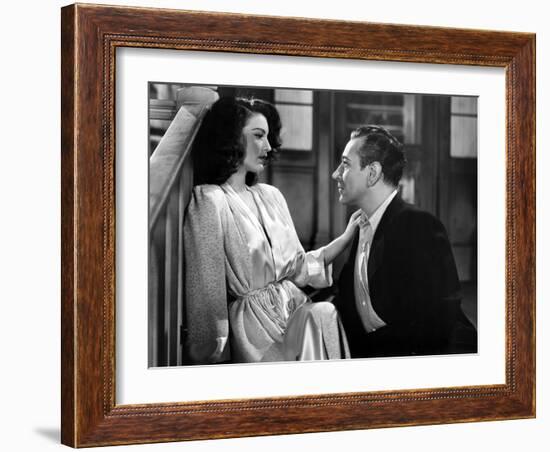 Tragique rendez vous WHISTLE STOP by LeonideMoguy with Ava Gardner and George Raft, 1945 (b/w photo-null-Framed Photo