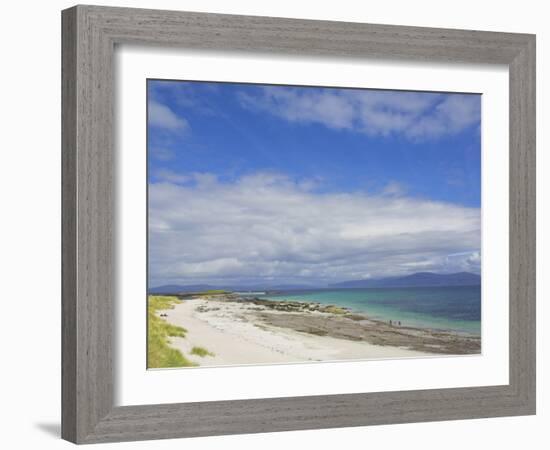 Traigh Bhan Beach and Sound of Iona, Isle of Iona, Inner Hebrides, Scotland, United Kingdom, Europe-Neale Clarke-Framed Photographic Print