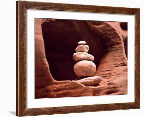 Trail Marker, Rock Cairn-Elisa Cicinelli-Framed Photographic Print