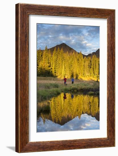 Trail Runners In The Eagles Nest Wilderness In Colorado-Liam Doran-Framed Photographic Print