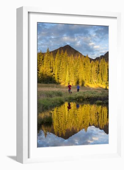 Trail Runners In The Eagles Nest Wilderness In Colorado-Liam Doran-Framed Photographic Print