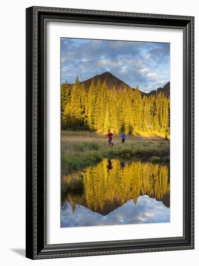 Trail Runners In The Eagles Nest Wilderness In Colorado-Liam Doran-Framed Photographic Print