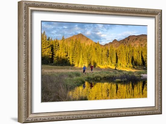 Trail Runners In The Eagles Nest Wilderness In Colorado-Liam Doran-Framed Photographic Print