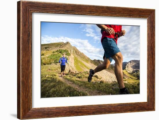 Trail Runners In The Eagles Nest Wilderness In Colorado-Liam Doran-Framed Photographic Print