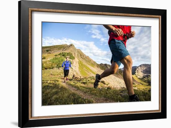 Trail Runners In The Eagles Nest Wilderness In Colorado-Liam Doran-Framed Photographic Print