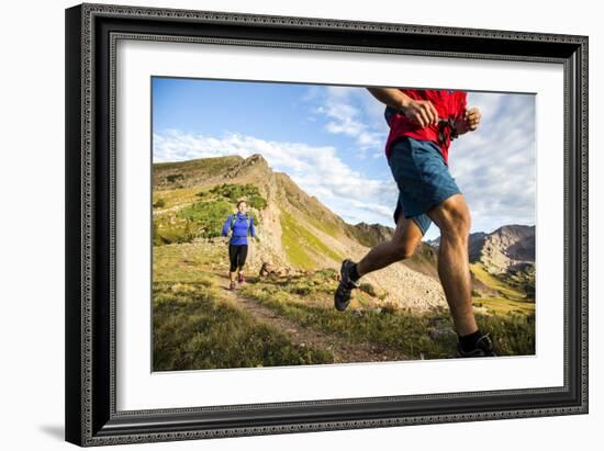 Trail Runners In The Eagles Nest Wilderness In Colorado-Liam Doran-Framed Photographic Print