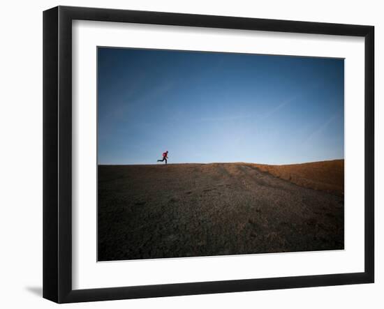 Trail Running Man-Kevin Lange-Framed Photographic Print