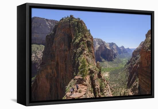 Trail to Angels Landing, Zion National Park, Utah, United States of America, North America-Gary-Framed Premier Image Canvas