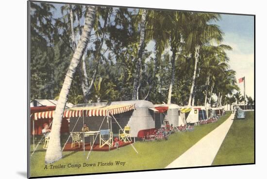 Trailer Campground, Florida-null-Mounted Art Print