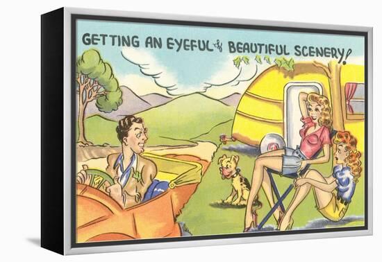 Trailer Cartoon-null-Framed Stretched Canvas