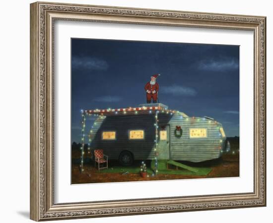 Trailer House Christmas-James W Johnson-Framed Giclee Print