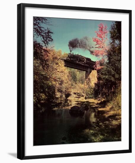 Train #201 East Bound over Bridge 52 on the Abingdon Branch, Virginia-O^ Winston Link-Framed Art Print