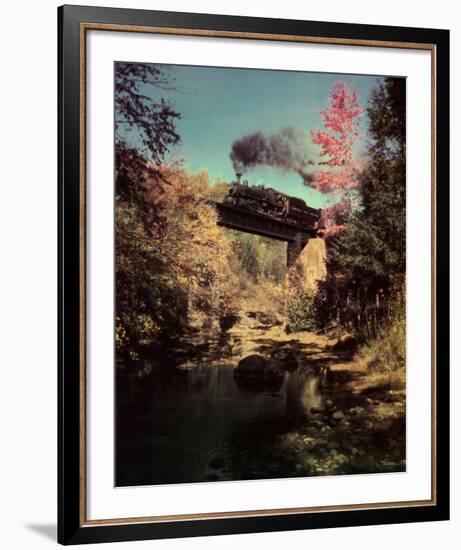 Train #201 East Bound over Bridge 52 on the Abingdon Branch, Virginia-O^ Winston Link-Framed Art Print