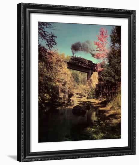 Train #201 East Bound over Bridge 52 on the Abingdon Branch, Virginia-O^ Winston Link-Framed Art Print