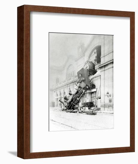 Train Accident at the Gare Montparnasse in Paris on 22nd October 1895-null-Framed Giclee Print