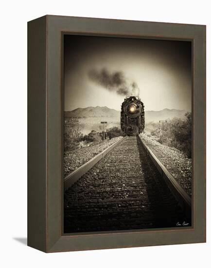 Train Arrival II-David Drost-Framed Premier Image Canvas