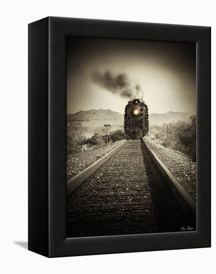 Train Arrival II-David Drost-Framed Premier Image Canvas