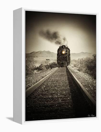 Train Arrival II-David Drost-Framed Premier Image Canvas