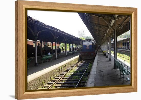 Train at Platform, Kandy Train Station, Kandy, Sri Lanka, Asia-Simon Montgomery-Framed Premier Image Canvas