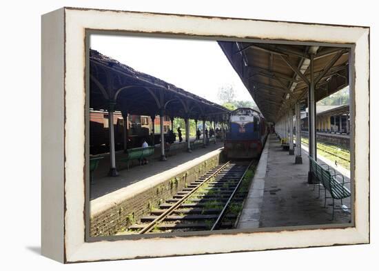 Train at Platform, Kandy Train Station, Kandy, Sri Lanka, Asia-Simon Montgomery-Framed Premier Image Canvas