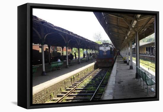 Train at Platform, Kandy Train Station, Kandy, Sri Lanka, Asia-Simon Montgomery-Framed Premier Image Canvas