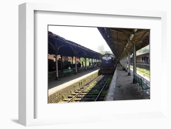 Train at Platform, Kandy Train Station, Kandy, Sri Lanka, Asia-Simon Montgomery-Framed Photographic Print