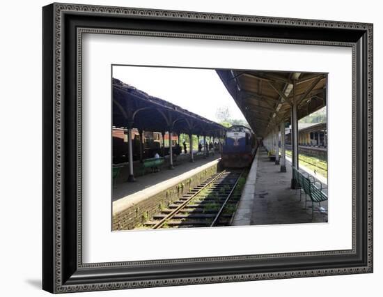 Train at Platform, Kandy Train Station, Kandy, Sri Lanka, Asia-Simon Montgomery-Framed Photographic Print