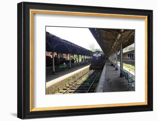 Train at Platform, Kandy Train Station, Kandy, Sri Lanka, Asia-Simon Montgomery-Framed Photographic Print