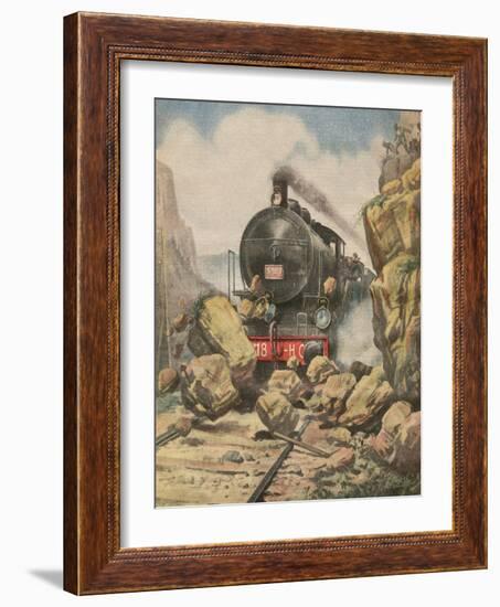 Train Bandits Foiled, C20-Alfredo Ortelli-Framed Art Print