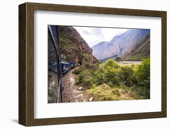 Train Between Aguas Calientes (Machu Picchu Stop) and Ollantaytambo, Cusco Region, Peru-Matthew Williams-Ellis-Framed Photographic Print