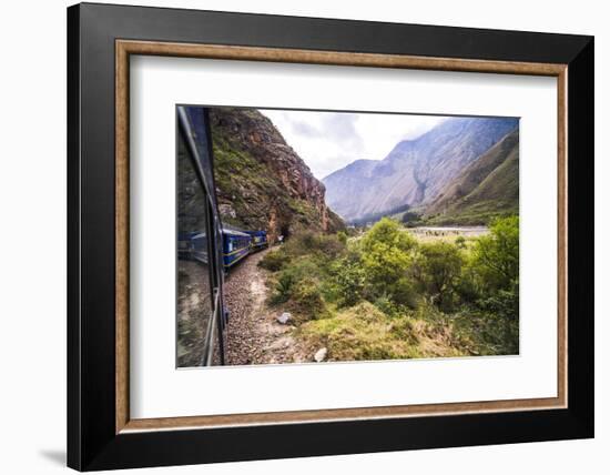 Train Between Aguas Calientes (Machu Picchu Stop) and Ollantaytambo, Cusco Region, Peru-Matthew Williams-Ellis-Framed Photographic Print