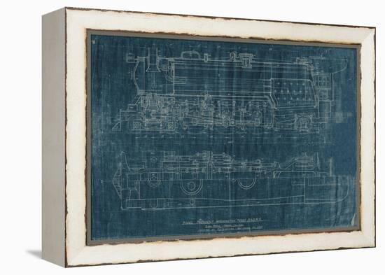 Train Blueprint I-Vision Studio-Framed Stretched Canvas