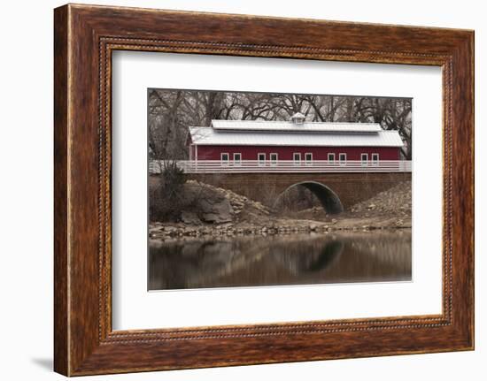 Train Bridge, Kansas, USA-Michael Scheufler-Framed Photographic Print