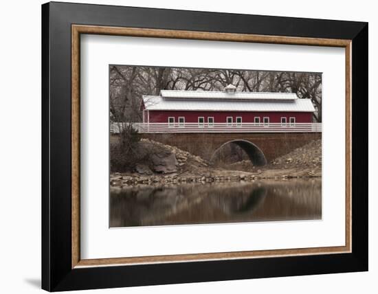 Train Bridge, Kansas, USA-Michael Scheufler-Framed Photographic Print