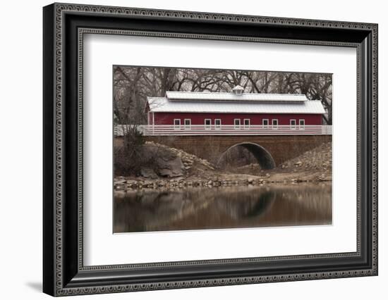 Train Bridge, Kansas, USA-Michael Scheufler-Framed Photographic Print