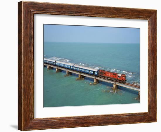 Train Bridge to Rameswaram Island, Rameswaram, Tamil Nadu, India, Asia-Tuul-Framed Photographic Print