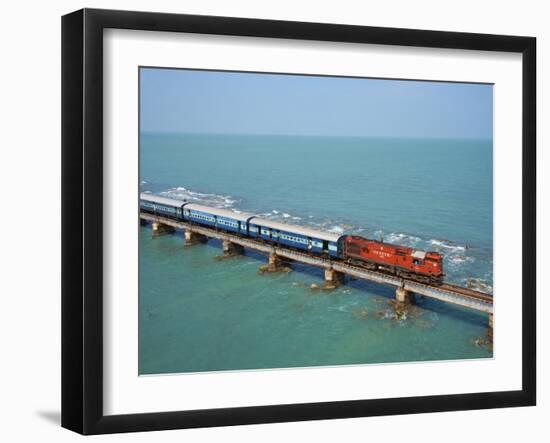 Train Bridge to Rameswaram Island, Rameswaram, Tamil Nadu, India, Asia-Tuul-Framed Photographic Print